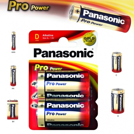 Alkalická baterie D Panasonic Pro Power LR20 2ks