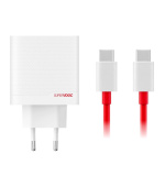 OnePlus SUPERVOOC 80W GaN Dual USB-A + USB-C Cestovní Nabíječka + USB-C/USB-C Kabel White
