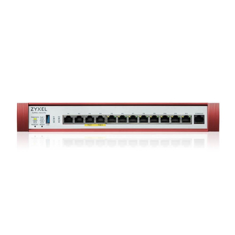 Zyxel USG FLEX500 H Series, User-definable ports with 2*2.5G, 2*2.5G( PoE+) & 8*1G, 1*USB with 1 YR Security bundle