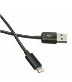 Kabel C-TECH USB 2.0 Lightning (IP5 a vyšší) nabíjecí a synchronizační kabel, 2m, černý