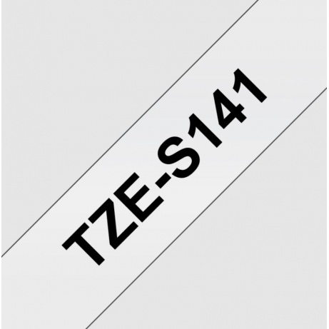 TZE-S141, průsvitná / černá, 18mm