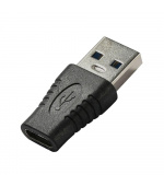 PremiumCord USB redukce USB 3.0 A - USB-C (M/F), černá