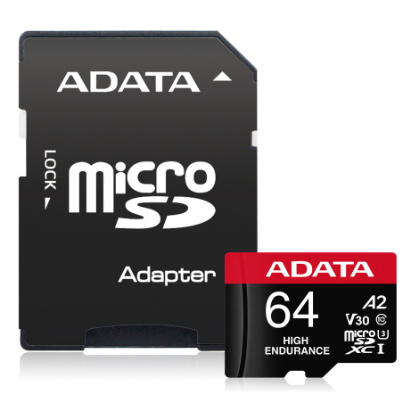 ADATA 64GB MicroSDXC UHS-I U3 V30S HIGH + adapter