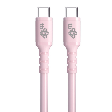 TB USB C - USB C 60W Jelly kabel 1m růžový