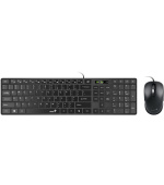 GENIUS set klávesnice + myš Slimstar C126/ Drátový set/ Copilot/ USB/ černá/ CZ+SK layout