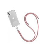 WG - Crossbody lace strap / transparent / soft pink