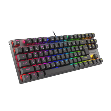 Genesis herní mechanická klávesnice THOR 303/TKL/RGB/Outemu Red/Drátová USB/CZ/SK layout/Černá