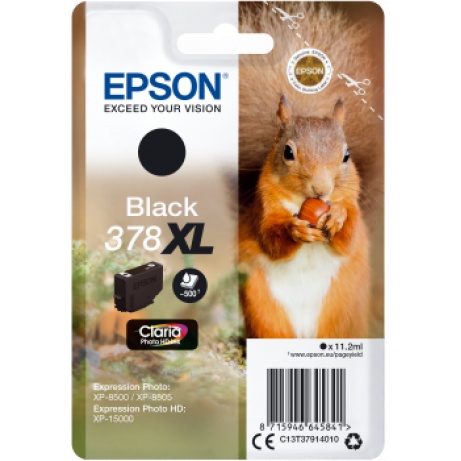 Epson Singlepack Black 378 XL Claria Photo HD Ink