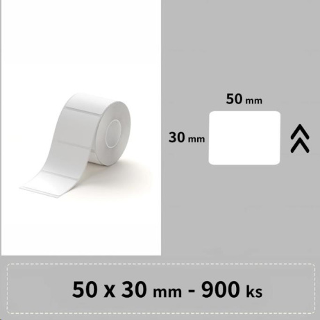 BAZAR - Niimbot štítky T 50x30mm 900ks Bílé pro K3 - pošk. obal