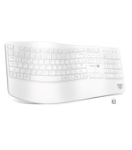 CONNECT IT FOR HEALTH Ergonomická klávesnice ErgoOffice, Bezdrátová, CZ+SK, bílá