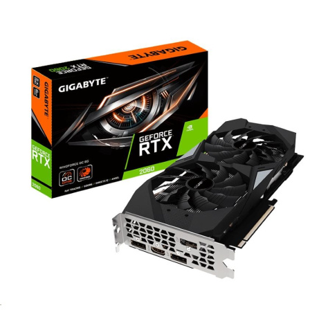 BAZAR-GIGABYTE VGA NVIDIA GeForce RTX 2060 WINDFORCE OC 6G REV 2.0 , 6GB, GDDR6-po opravě (bez přísl.)