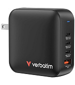 VERBATIM GaN Nabíječka Mini GaN 165W, 3xUSB-C, 1x USB-A, černá