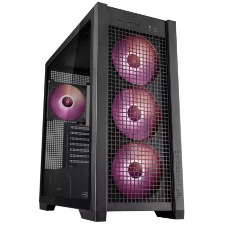 BAZAR - ASUS case TUF GAMING CASE (GT302) TG, Mid Tower, 4x 140mm ARGB Fan, černá - Poškozený obal (Komplet)