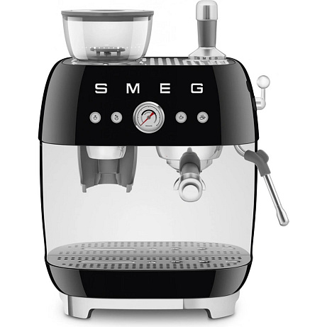 Smeg EGF03BLEU Retro Style pákový kávovar, černý, integrovaný mlýnek, 20 bar, 2,4 l, 1650 W