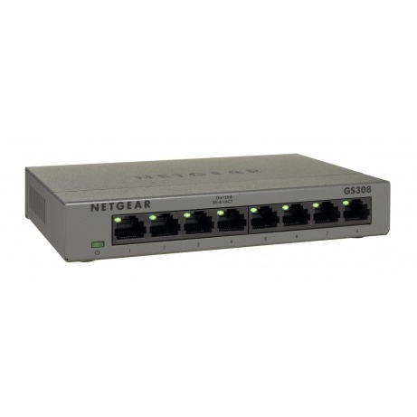 NETGEAR 8PT GE UNMANAGED SW METAL LP, GS308