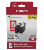 Canon Cartridge PG-585XL/CL-586XL černá/barevná + Canon PAPÍR GP-501 4X6 50