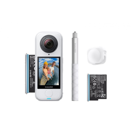 Insta360 X4 Air Starter Bundle akční kamera, Bílá, 8K / 30fps, 4K/ až 60fps, 6osý gyroskop, 360°, Active HDR, vodotěsná