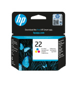 HP 22 Tri-color Ink Cart, 5 ml, C9352AE (165 pages)