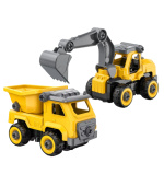 Výhodný set RC sklápěče a bagru 1/26 pro děti