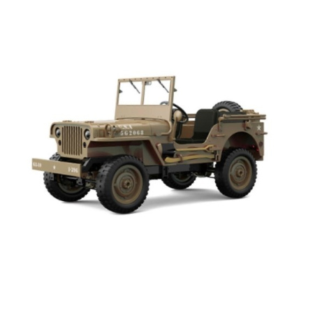 Vojenské RC auto Jeep WILLYS 1/10 hnědý
