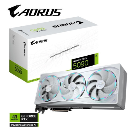 BAZAR GIGABYTE VGA NVIDIA GeForce RTX 5090 STEALTH ICE 32G, 32G GDDR7, 3xDP, 1xHDMI (POŠKOZENÝ OBAL)