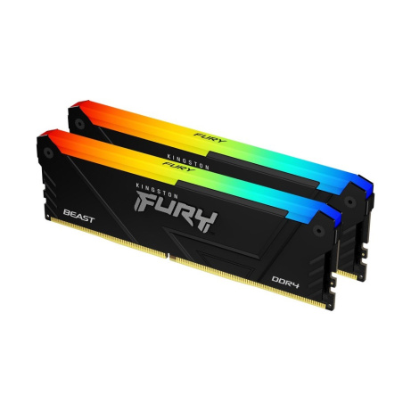 BAZAR - KINGSTON DIMM DDR4 16GB (Kit of 2) 3200MT/s CL16 FURY Beast RGB, XMP - Rozbaleno (Komplet)