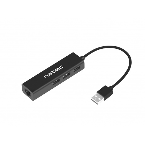 Natec Dragonfly rozbočovač 3x USB 2.0 HUB + RJ45