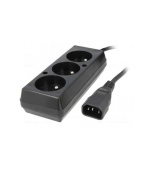 Prodlužovací přívod 3x230V pro UPS (IEC320-C14), 30cm