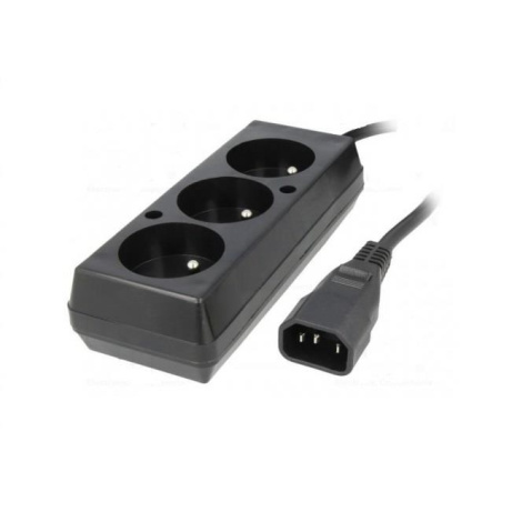 Prodlužovací přívod 3x230V pro UPS (IEC320-C14), 30cm