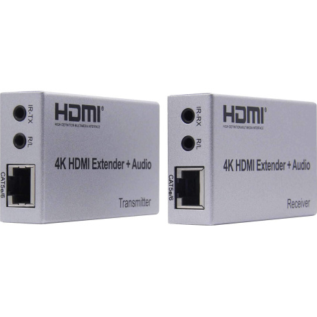 PremiumCord 4K HDMI extender na 100m přes Cat5e/Cat6, přenos Irda a Audio výstupy