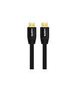 WG Datový kabel HDMI to HDMI / 1m / nylon braided / black