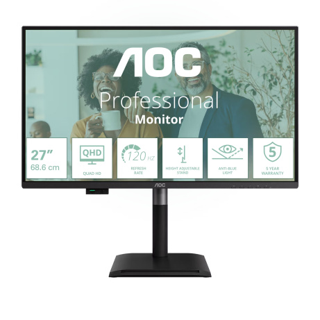 AOC/Q27P4CV/27"/IPS/QHD/120Hz/4ms/Černá/5R