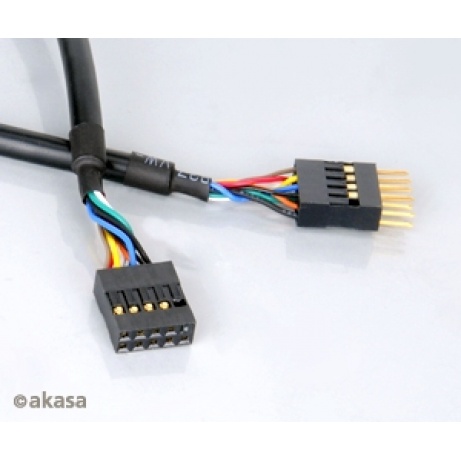 AKASA - USB kabel - 40 cm - prodlužovací interní