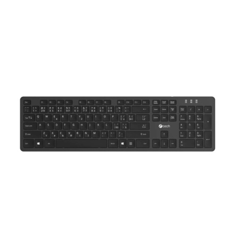 C-TECH Klávesnice KB-115, bezdrátová 2.4Ghz, slim, CZ/SK