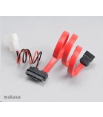 AKASA kabel SATA kombinovany kabel pro připojení slim DVD a BR mechanik, 40cm