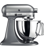 KitchenAid Artisan 5KSM125ECU Kuchyňský robot - 10 rychlostí, planetární systém, celokovová konstrukce, stříbrná