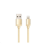 WG - Datový kabel Lightning MFI na USB-A, 1 metr, zlatá