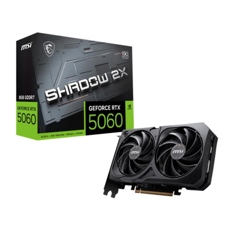 BAZAR - MSI VGA NVIDIA GeForce RTX 5060 8G SHADOW 2X OC BULK, RTX 5060, 8GB GDDR7, 3xDP, 1xHDMI - Po opravě (Bez příšluš