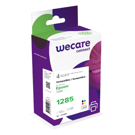 WECARE ARMOR ink sada kompatibilní s EPSON C13T12854012,černá/CMY