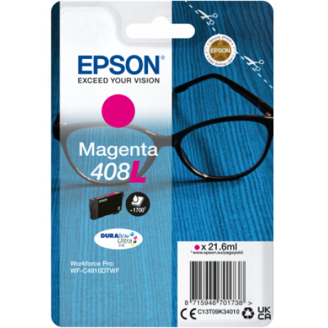 EPSON Singlepack Magenta 408L DURABrite Ultra Ink