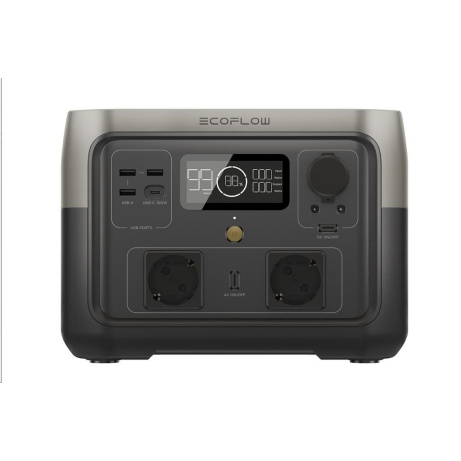 EcoFlow RIVER 2 Max EU přenosná bateriová stanice, kapacita 512 Wh, stálý výkon 500 W