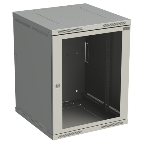 Rozvaděč nástěnný SENSA 15U 500mm, dveře sklo, RAL 7035, SENSA-15U-65-11-G