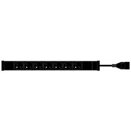 MAXBERT PDU 7x230V,1U,19'' černá barva