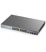 Zyxel GS1350-26HP 26 Port smart managed CCTV PoE switch, long range, 375W, 24x GbE, 2x combo RJ45/SFP - poškozený obal